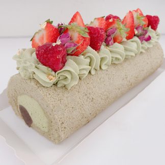 Matcha & Red Bean Roll Cake