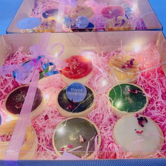 Assorted Tarts with lights